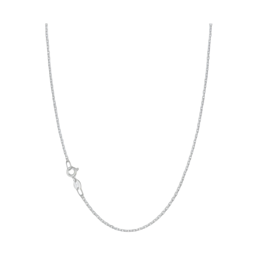 Sterling Silver Box Chain Necklace (1mm)