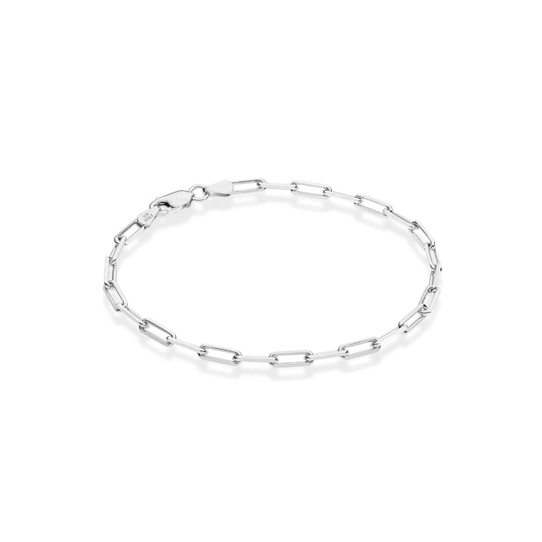 Sterling Silver Paperclip Chain Bracelet (3mm)