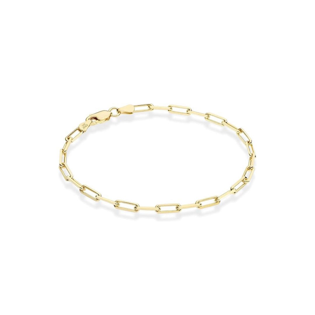 18k Gold Vermeil Paperclip Chain Bracelet (3mm)