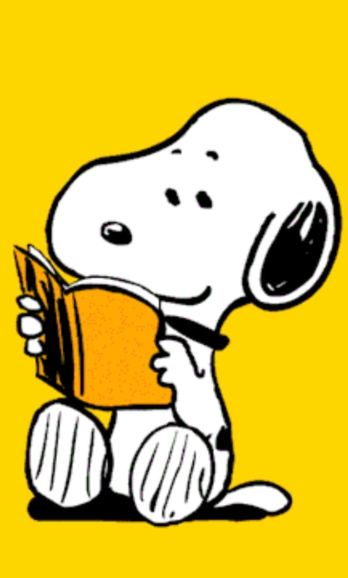 Snoopy reading a book  - original photo