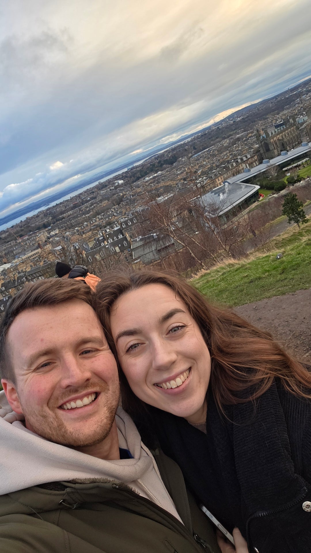 Us together standing on top of a hill  - original photo