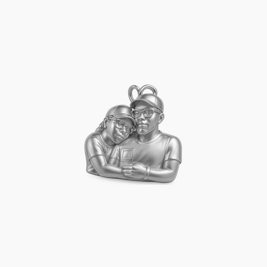 Custom charm design - Sterling Silver finish