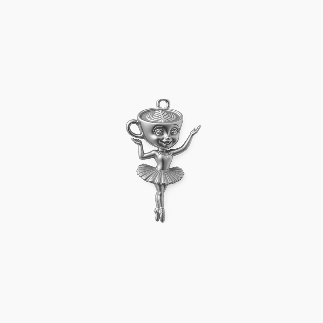 Custom charm design - Sterling Silver finish
