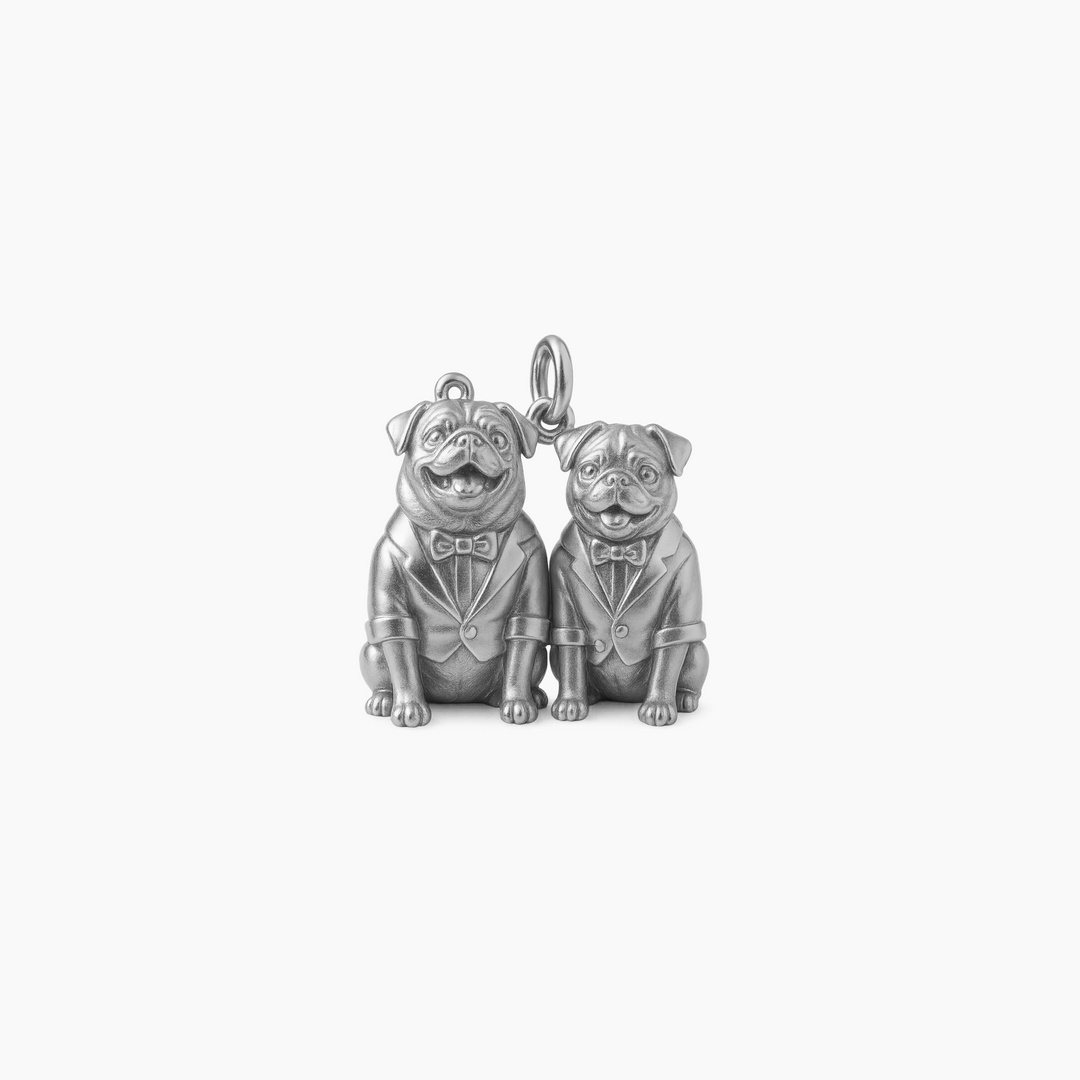 Custom charm design - Sterling Silver finish