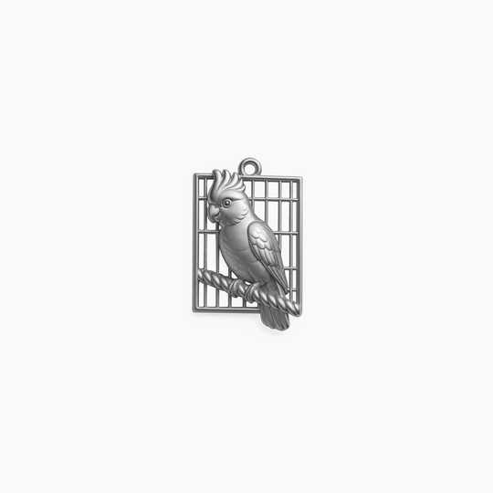 Custom charm design - Sterling Silver finish