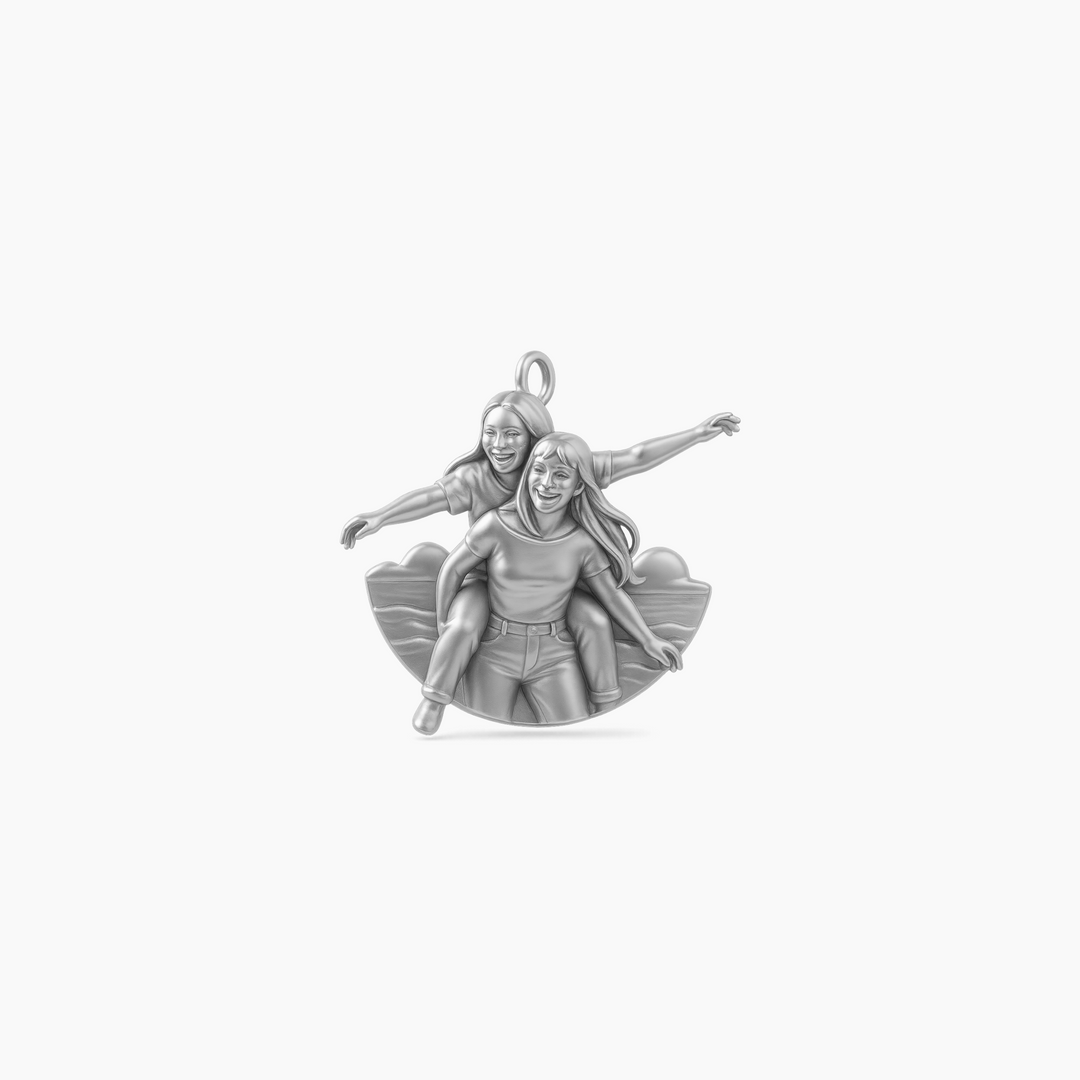 Custom charm design - Sterling Silver finish