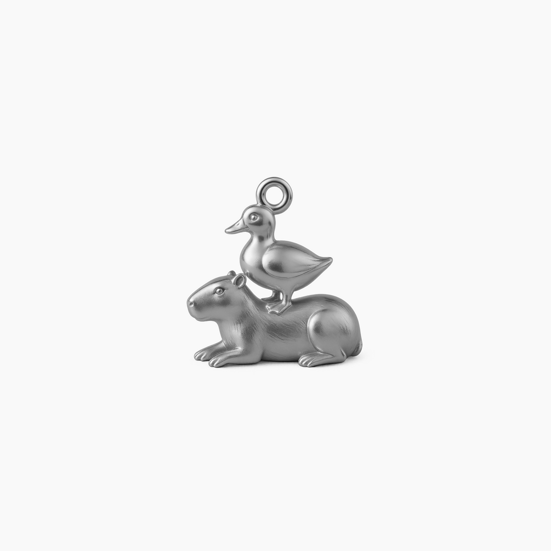 Custom charm design - Sterling Silver finish